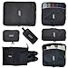 7 Pcs Packing Cubes with Toiletry Bag and Electronic Accessories Organizer and Laundry Bag (Black) Waterproof Lightweight Travel Luggage Organizer bags