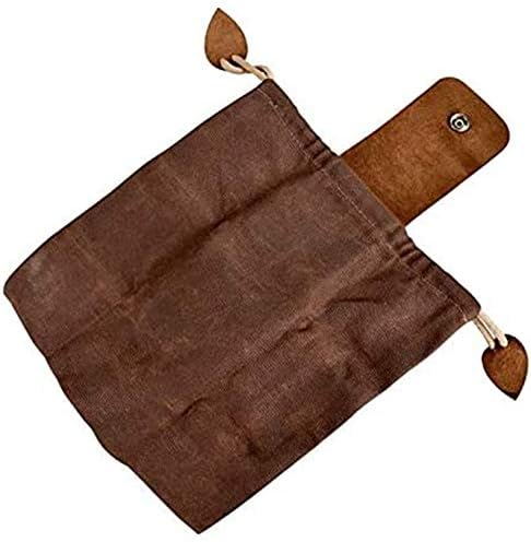 レザーとキャンバスのブッシュクラフトバッグ レザーカバーとバックル付き折りたたみ式ヘビーデューティーツールポーチ ドローストリング付きアウトドアキャンプ用 Coffee Sjgckurnool Edu In