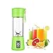 Portable blender Personal 6 Blades Juicer Cup Household Fruit Mixer,With Magnetic Secure Switch, USB Charger Cable 380ML (Green)