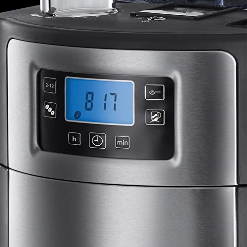 Russell-Hobbs-Digitale-Kaffeemaschine-Buckingham-GrindBrew-Mahlwerk-fr-Kaffeebohnen-9-stufige-Mahlgradeinstellung-Timer-Funktion-bis-12-Tassen-15l-Glaskanne1000W-Filterkaffeeautomat-20060-56
