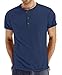 LONGYUAN Men's Cotton Casual Slim Fit Henley T-Shirts