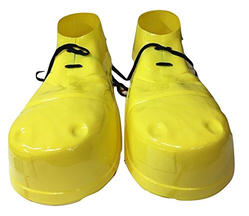 16" Jumbo Giant Yellow Plastic Clown Shoe Covers Shoes Costume Accessory
