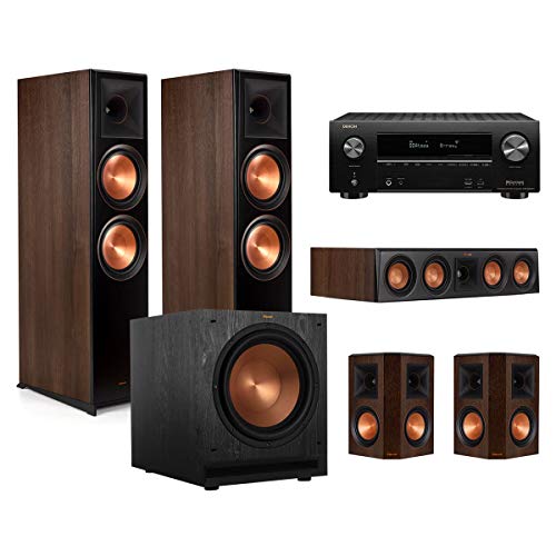 Klipsch RP-8000F 5.1 Home Theater System (Walnut) with AVR-X2500H 7.2-Channel 4K Ultra HD AV Receiver