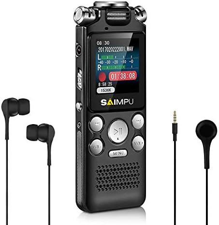 Voice Recorder-16GB Digital Voice Recorder for Lectures and Meetings,Voice Activated Recorder Sound Audio Recorder Dictaphone Tape Recorder Recording Device with MP3 Player