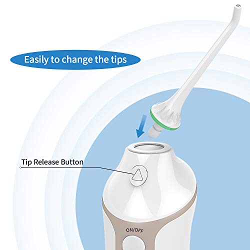 Liberex Water Flosser Replacement Tips Set for Cordless Oral Irrigator FC159, Orthodontic Tip Periodontal Tip Dental Plaque Tip High Pressure Tips, IPX7 Waterproof, 360° Rotation, 5 Pack - Thumbnail 5