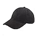 VANCOL Soft Faux Leather Suede Hat Baseball Cap (Black)