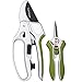 TrueFit Designs Ratchet Pruning Shears and Pruning Snips Set, Switch Ratcheting Shears to Single Cut Mode Pruner, Heavy Duty SK-5 Blade, Ergonomic Handles