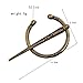 W WOOGGE Men's Bronze Irish Viking Norse Jewelry Penannular Vintage Silver Brooch Clothes Fasteners-Cloak Shawl Scarf Leg Wrap Lapel Pin