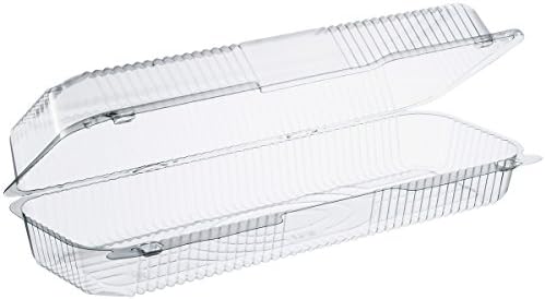 Dart C60UT1 14 in Strudel/hoagie Clear Hinged Container, 14.4 X 5.5 in (Case of 250)