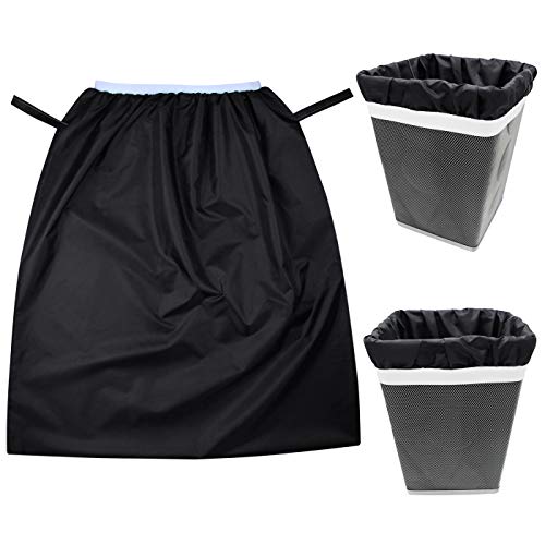 K.T. FANCY 2 Pack Reusable Pail Liner Wet Bag for Cloth Diaper, Laundry, Kitchen Garbage Cans | Eco-Friendly Large Capacity Waterproof Washable (Black + Grey)