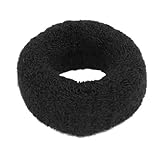 uxcell Hairstyling Black Terry Ponytail Holder 1.6