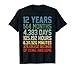 Vintage 12th Birthday Shirt Gift 12 Years Old Being Awesome