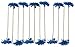 CraftMore Blue Colored Gerbera Daisy Stems 14 Inch Set of 12