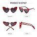 GIFIORE Heart Sunglasses Vintage Retro Oversized Cat Eye Heart Shaped Sun Glasses (Red Frame)