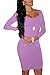 LaSuiveur Womens Long Sleeves Crewneck Bodycon Bandage Midi Evening Dresses