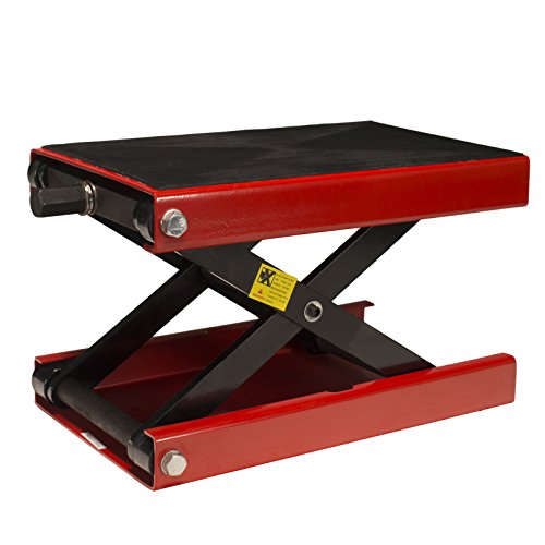 Dragway Tools 1100 LB Wide Deck Motorcycle Center Scissor Lift Jack Hoist Stand Bikes ATVs