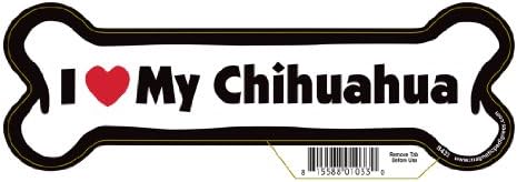 Magyar Enterprises 7" Dog Bone Magnet - Works Great on Cars, Refrigerators, Mailboxes and More (I Love My Chihuahua)