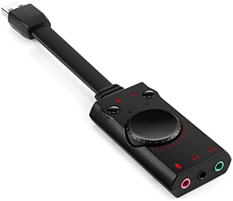 External Sound Card Adapter USB 2.0 Audio Sound Card Converter with 3.5mm Plug for Headset PC Laptop Desktop PS4, Compatible with Windows Mac OS Linux