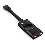 External Sound Card Adapter USB 2.0 Audio Sound Card Converter with 3.5mm Plug for Headset PC Laptop Desktop PS4, Compatible with Windows Mac OS Linux