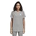 adidas Originals womens 3 Stripes T-shirt T Shirt, Medium Grey Heather/White, Medium US