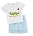 Mud Pie Baby Boys' Birthday Boy 2 Piece Alligator Set, Multi, 12 18 Months