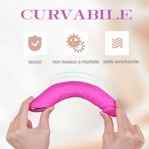 Massaggiatore-con-10-Frequenze100-ImpermeabileSilicone-morbido-Ricarica-USB-Viola