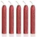 Pack of 5pcs Classic Cord Wick Vintage Sealing Wax Stamp Stick Initial Letter Wedding (Wine Red)