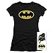 Popfunk Classic Batman Classic Logo Juniors Teen Girls T Shirt & Stickers