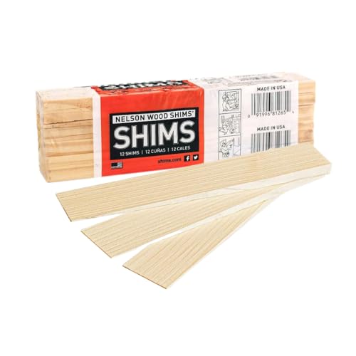 Photo 1 of Nelson Wood Shims - DIY Bundle Wood Shims 8-Inch Shims, High Performance Natural Wood, 100% Kiln Dried - 1 Pack (12 Shims Total)