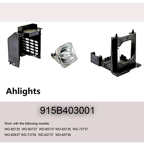 AHLIGHTS 915B403001 Mitsubishi TV Replacement Lamp with Housing for WD-60735, WD-60737, WD-65736, WD-65737, WD-73735, WD-73737, WD-82837, WD-82737
