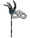 Coxeer Masquerade Mask on Stick Halloween Costume Metal Mask Venetian Mask