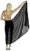 LA LEELA Women's Beachwear Summer Bandeau Sarong Coverups Beach Pareo Wraps Slit Swim Cover Up Bottom One Size Plus Black_V433