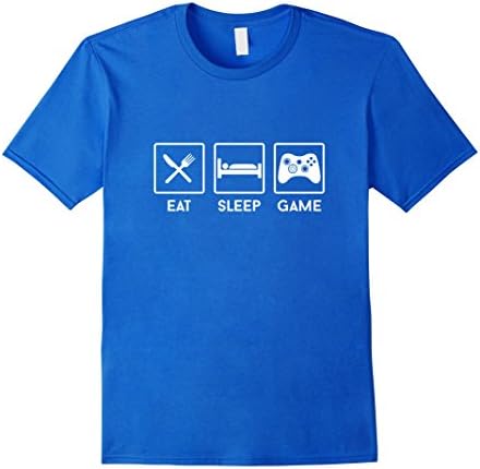 Men's Eat Sleep Game Gaming t-shirt Small Royal Blue