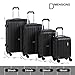 Murtisol ABS Hardside Luggage Sets With Spinner Dual Wheels,Black,4-Piece Set(16/20/24/28)…