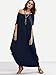 Verdusa Women's Boho One Off Shoulder Caftan Sleeve Harem Maxi Dress Navy L