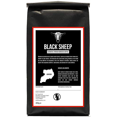 Black Coffee - Uganda Mokka | Ganze Bohnen sortenreiner Röstkaffee | Starker Kaffee mit wenig Säure | sehr dunkle… – Bild 3