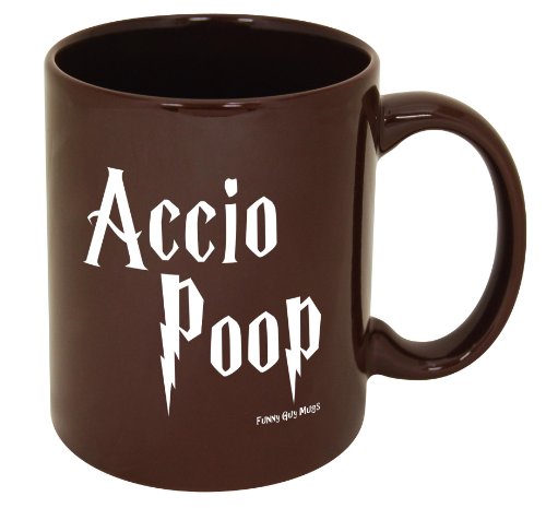 Funny Guy Mugs Accio Poop Ceramic Coffee Mug, Brown, 11-Ounce