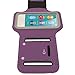 igadgitz U2135 Reflective Anti-Slip Neoprene Sports Gym Jogging Armband Compatible with Apple iPod Nano 7th Generation 16GB - Purple