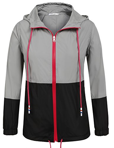Meaneor Women's Waterproof Raincoat Outdoor Hooded Rain Jacket Windbreaker (S-XXL) Meaneor Women's Waterproof Raincoat Outdoor Hooded Rain Jacket Windbreaker (S-XXL)