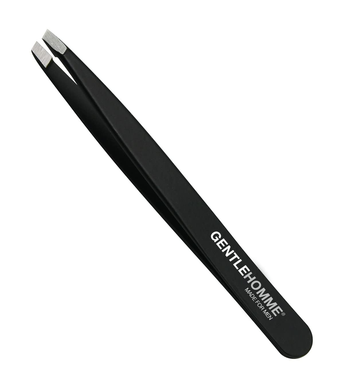 Gentlehomme - Tweezers - Men’s Beard, Eyebrow & Facial Hair Tweezers - Shape Eyebrows & Clean Up Your Beard - Designed to Grasp Thick, Coarse Hair - Precise Straight Flat Tip - Stainless Steel -1 Pack