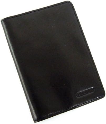 VOLARE - Italian Leather Passport Cover, Vacchetta Black