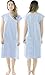 Utopia Care Women's Hospital Gown Soft Comfortable and Stylish Patient Gown, Small-Medium, Polkadots Blue