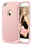 iPhone 6 Cases, Vogue Shop 2in1 Hybrid Hard PC Cover and Inner Soft Silicone Corner Protection High Impact Defender Combo Shell Case for iPhone 6 4.7 inch (rose gold)