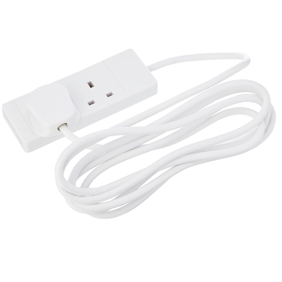 Merriway BH07449 Gang Socket Extension Lead with 2 Metre Cable, White