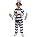 Spooktacular Creations Prisoner Jail Halloween Costume with Tattoo Sleeve, Toy Handcuffs for Kids Toddler Boys Halloween Dress Up Party (Medium (8-10 yrs))