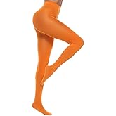 MANZI Women's Solid Color Semi Opaque Footed Tights Soft Stretch Pantyhose