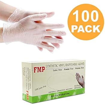 200 Disposable Vinyl Gloves, Non-Sterile, Powder-Free