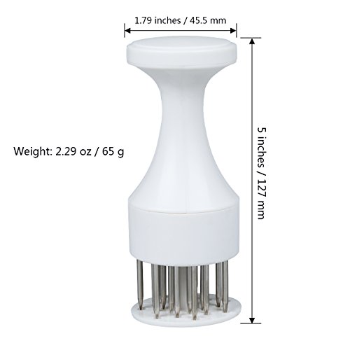 Meat Tenderizer by Eligara | Stainless Steel Needle Blade Steak Tenderizer with ABS Safe Plastic, Lightweight & Durable Kitchen Cooking Tool