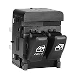 BLACK Power Master Window Switch 10387305 - for 2000-2005 Chevy Venture 2000-2004 Oldsmobile Silhouette 1999-2005 Pontiac Montana - 2 Buttons with AUTO Down