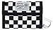 Rough Enough Canvas Big Travel Men Women Wallet Credit Card Holder Coin Purse Pouch Case Organizer with Zipper and Checkerboard Checker Pattern Black White for Outdoor Sport School Boys Girls